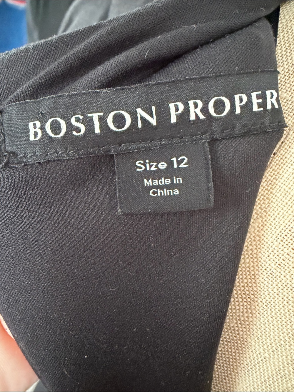 Boston Proper Black Square-Neck Long Sleeve Sheath Dress - Picture 4 of 4